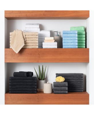 Family Essentials Cotton Washcloths, 12-Pack, 12" x 12"