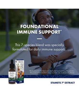 Stamets 7 Extract - 7 Species Blend - Mushroom Supplement for Immune Support with Royal Sun Blazei, Cordyceps, Reishi, Maitake, Lion's Mane, Chaga & Mesim