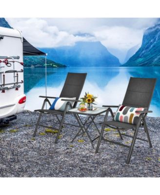 18 Inch Square Patio Bistro Table with Rustproof Frame