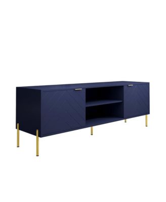 1 PC wooden Unique Herringbone Design Multifunctional TV Stand With LED Light