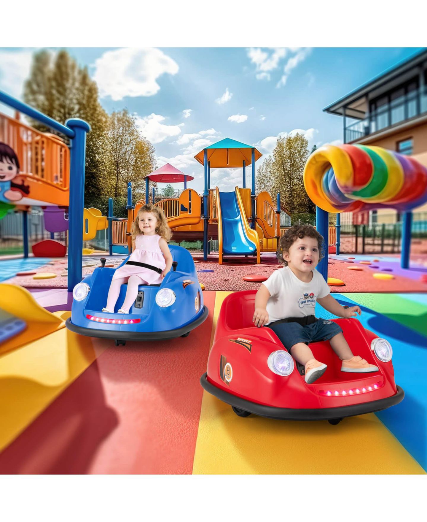 Детская игрушка Costway Remote-Control Ride on Bumper Car with 360-Degree Spin, Ages 2-5, цвет: Тёмный синий — фото 10