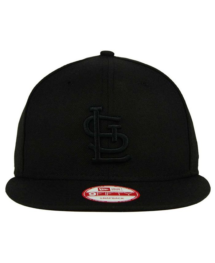 New Era St. Louis Cardinals Black on Black 9FIFTY Snapback Cap - Macy's