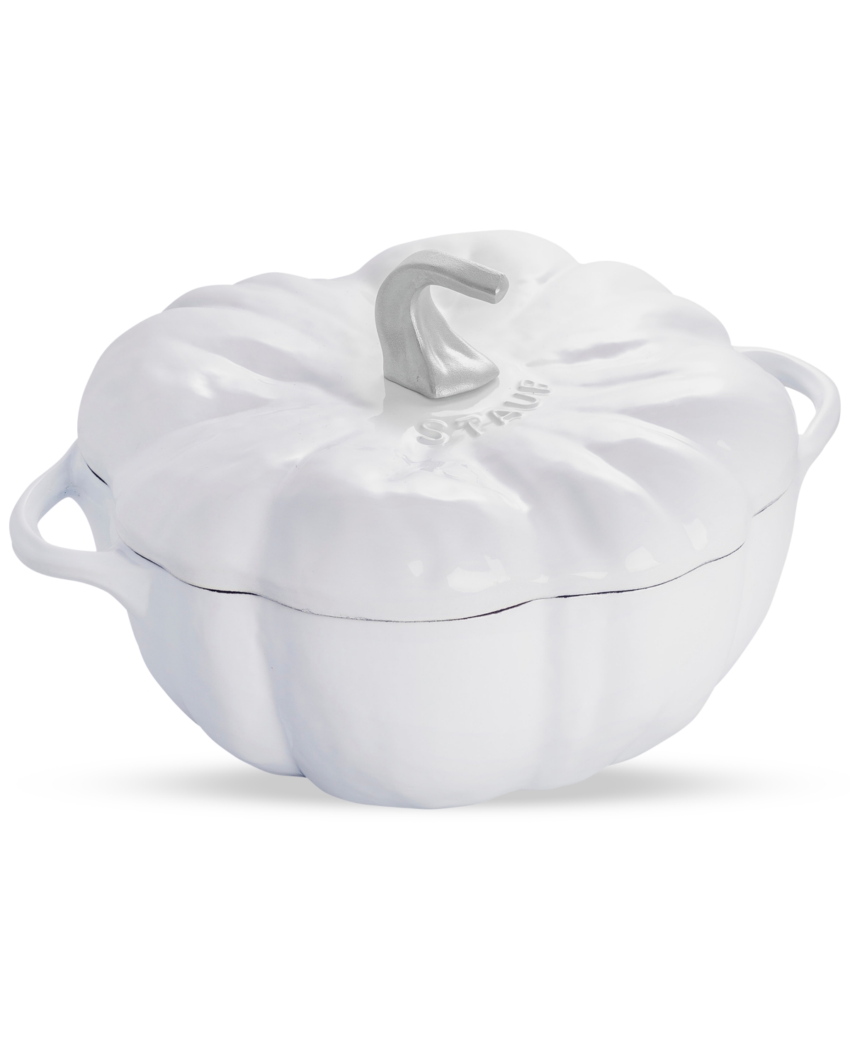 Staub Enameled Cast Iron 3.5-qt Pumpkin Dutch Oven In White