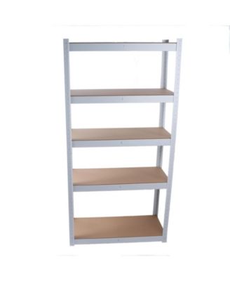 Slickblue 5-Tier Laminated Metal Shelving Unit - Adjustable Storage ...