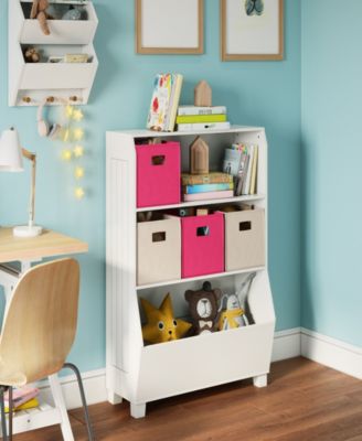 Kids Bookcase with Toy Organizer