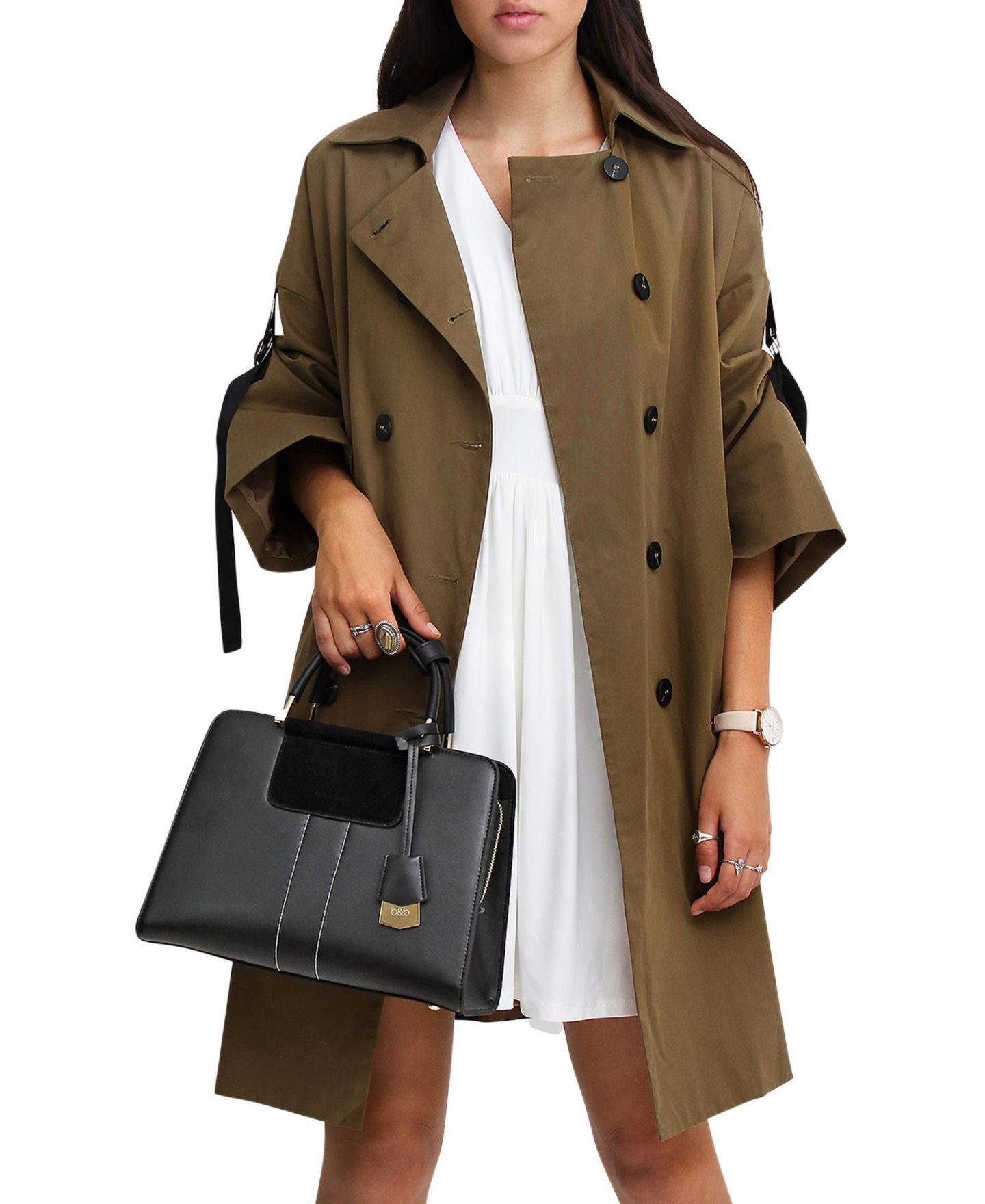 Женское пальто Belle & Bloom Russian Romance Oversized Trench, цвет: Коричневый — фото 3