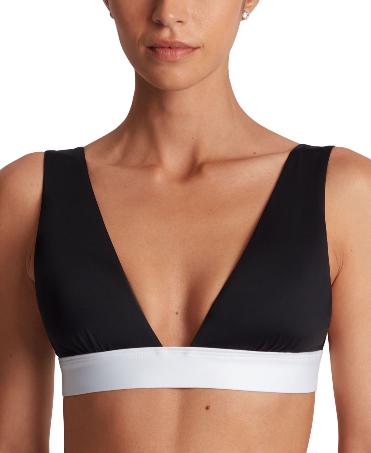 Lauren Ralph Lauren Women's Banded Modern V-Neck Bikini Top
