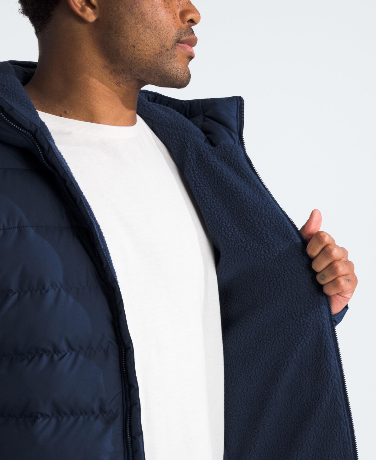 The North Face Men's Aconcagua 3 Sherpa Lined Full Zip Hoodie Puffer Jacket
