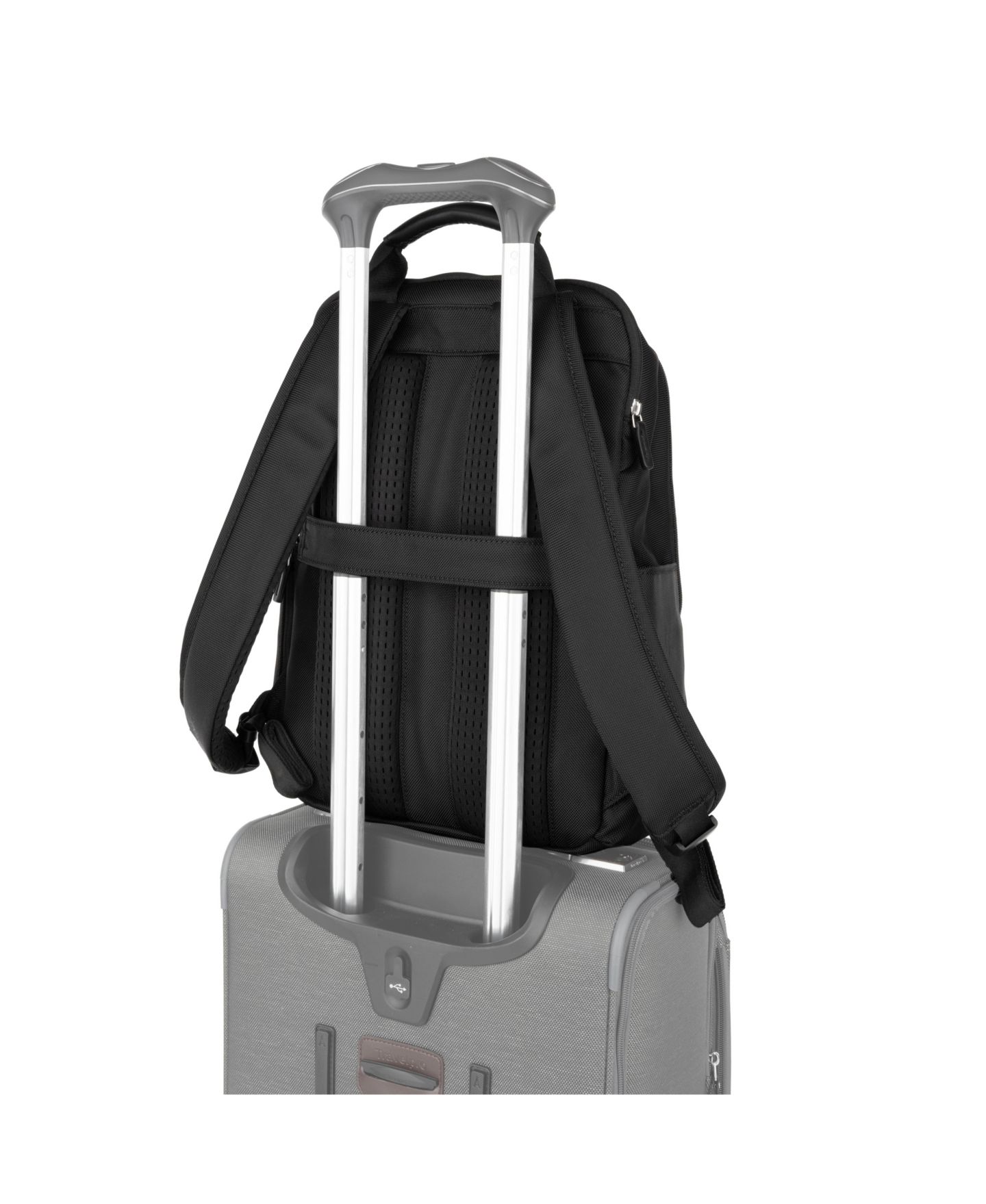Рюкзак Travelpro Platinum Elite Slim, цвет: Теневой чёрный — фото 7