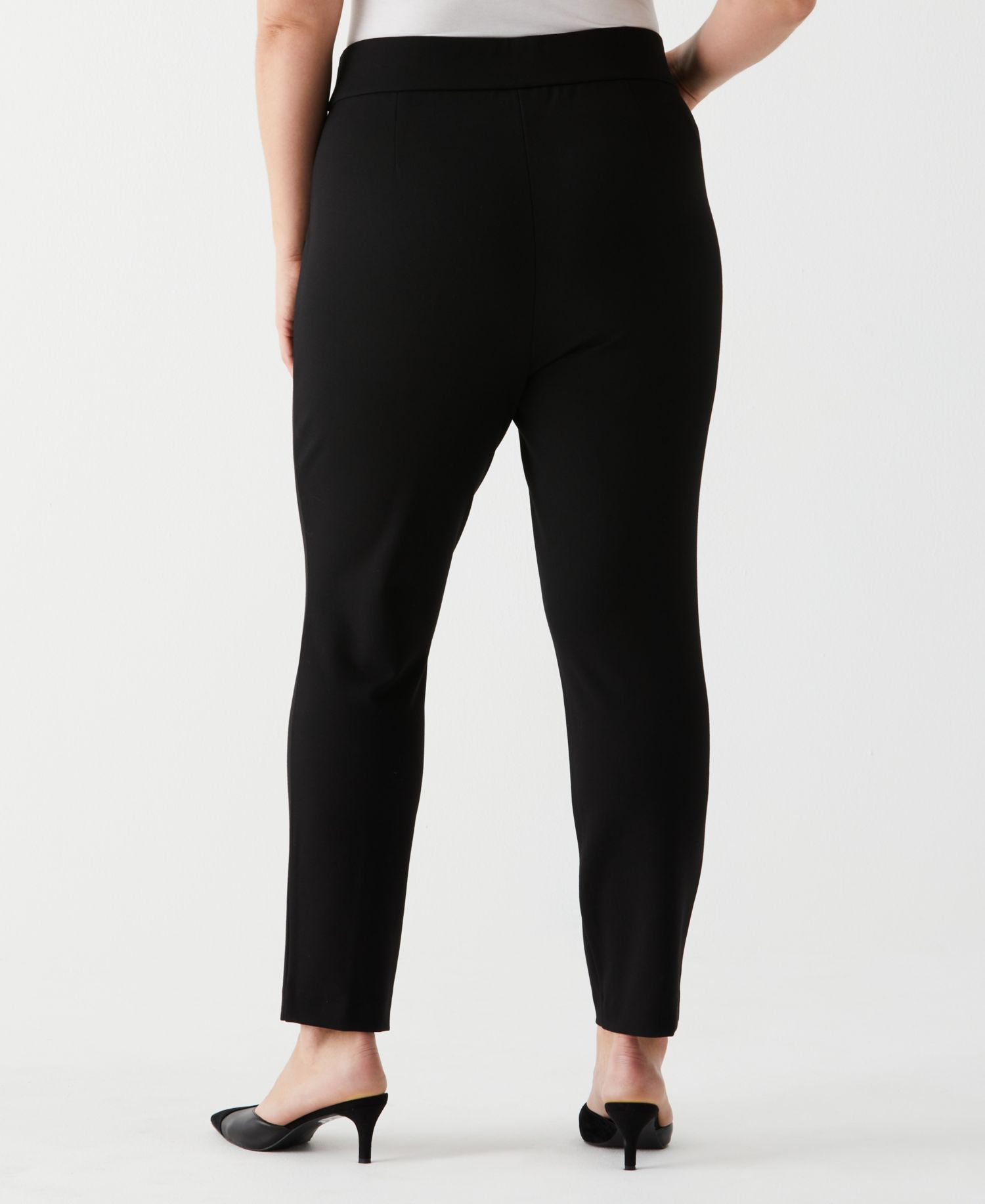 Plus Size Slim Leg Ankle Pant with Hardware