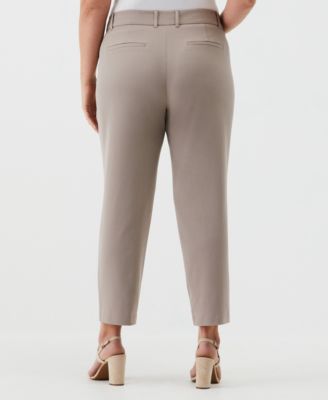 Plus Size Straight Leg Ankle Pants