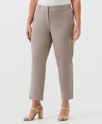 Plus Size Straight Leg Ankle Pants