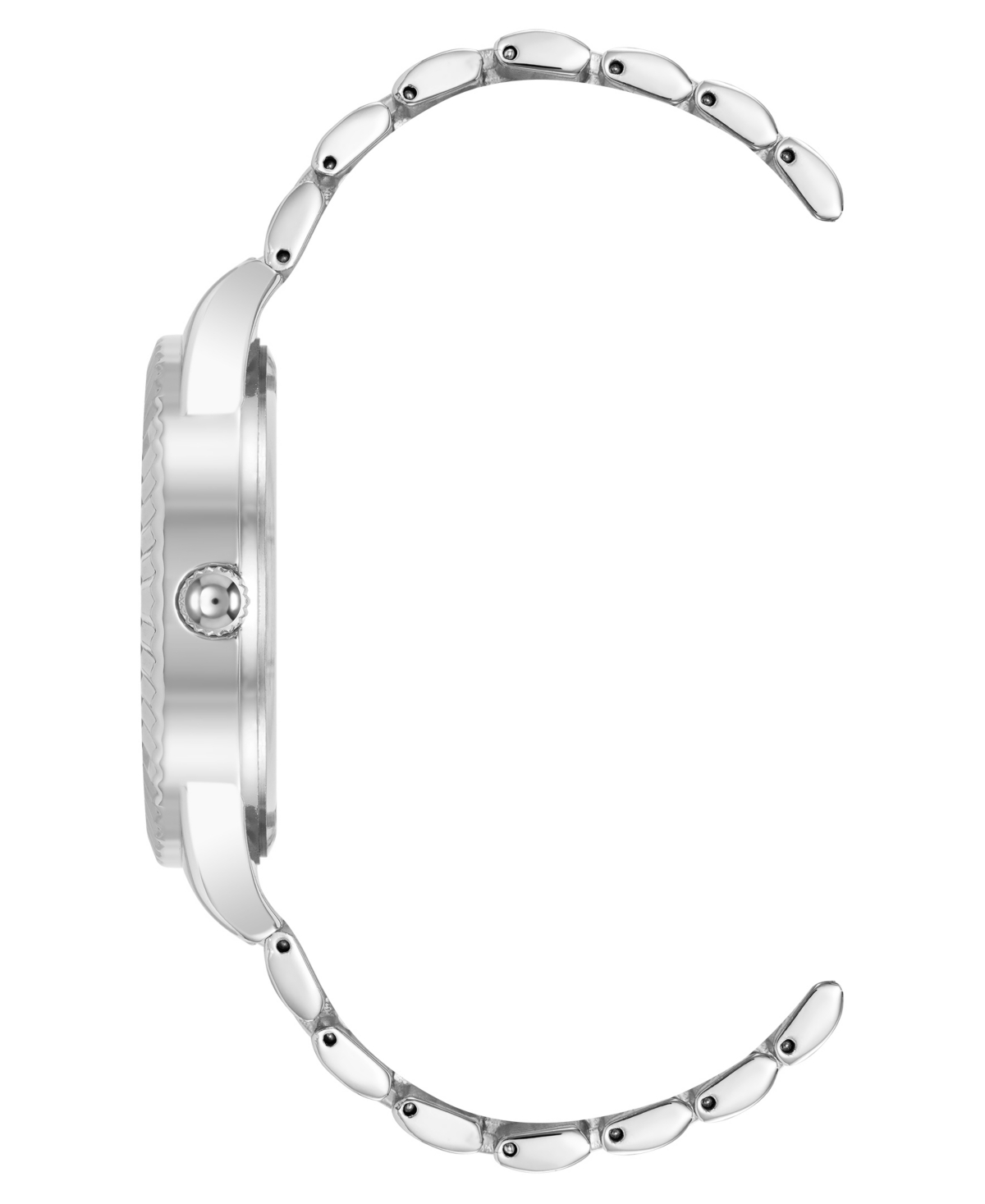 Steve Madden Men's Coin Edge Silver-Tone Alloy Metal Watch, 44mm