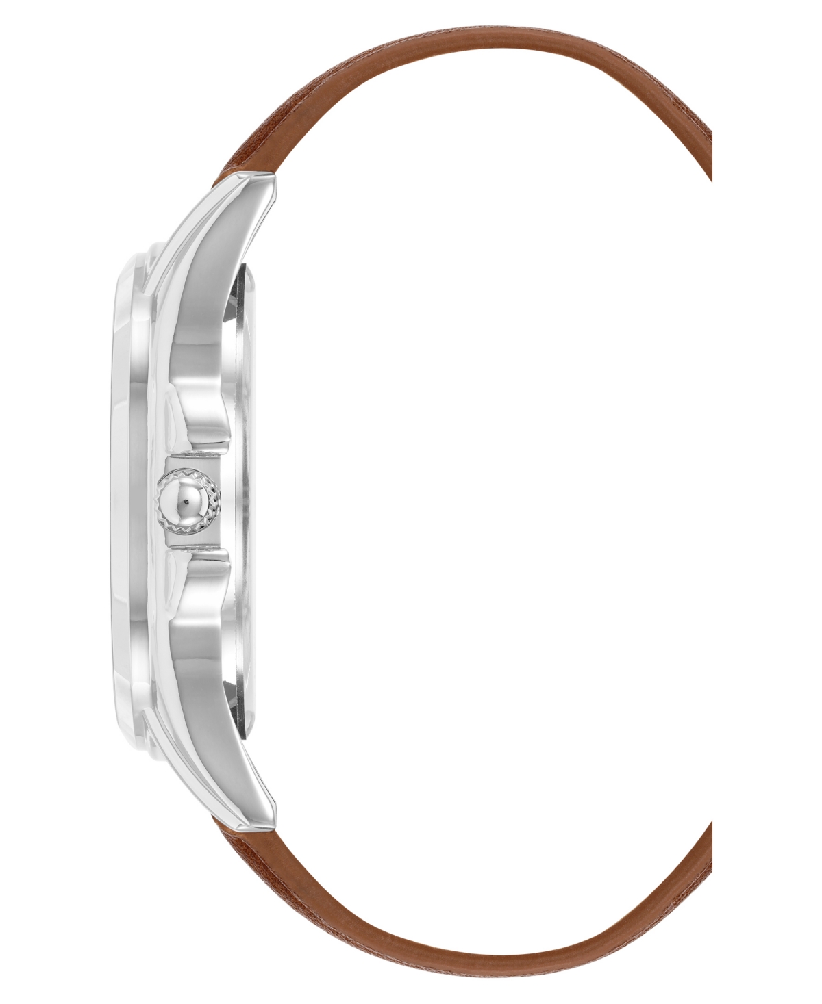 Steve Madden Men's Signature Blue And Brown Faux Leather Silver-tone Alloy Metal Watch, 45mm In Blue,brown,silver-tone
