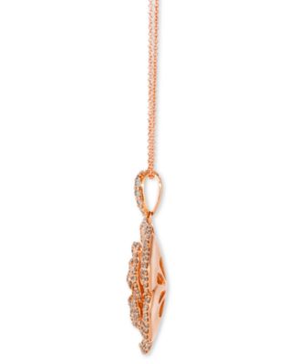 Nude Diamond™ Rose Adjustable 20" Pendant Necklace (1 ct. t.w.) in 14k Rose Gold