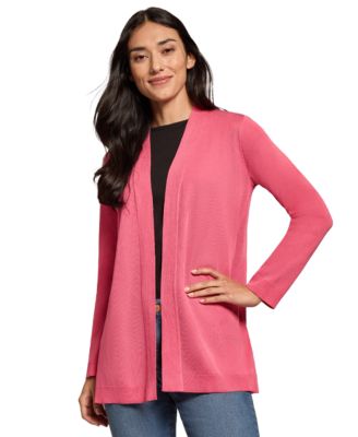 Jones New York - Women's Open-Front Ribbed-Edge Cardigan
