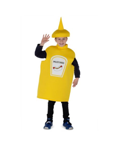 Dress Up America Mustard Bottle Tunic & Hat Costume Set - Kids Girls & Boys