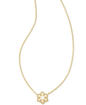 Kendra Scott Kyocera Opal Snowflake Short Pendant Necklace, 14