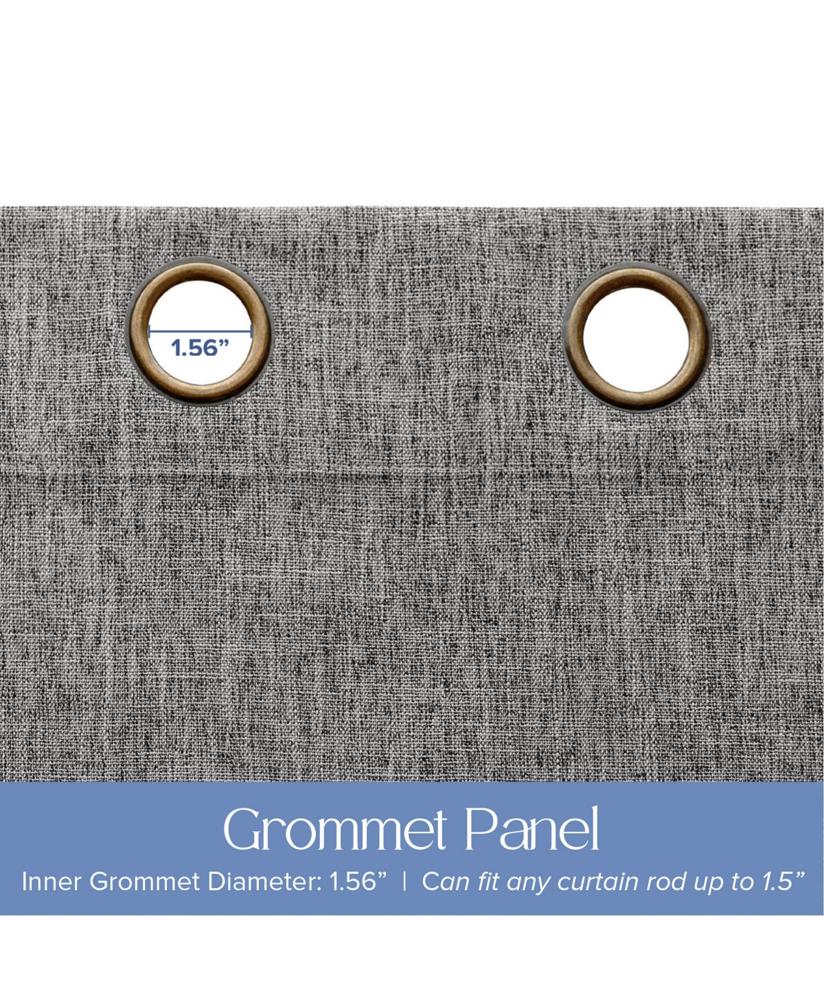 Awesome Home Linen Texture 100% Blackout Grommet Curtains Pair(2 Panels), Brick Red, 52