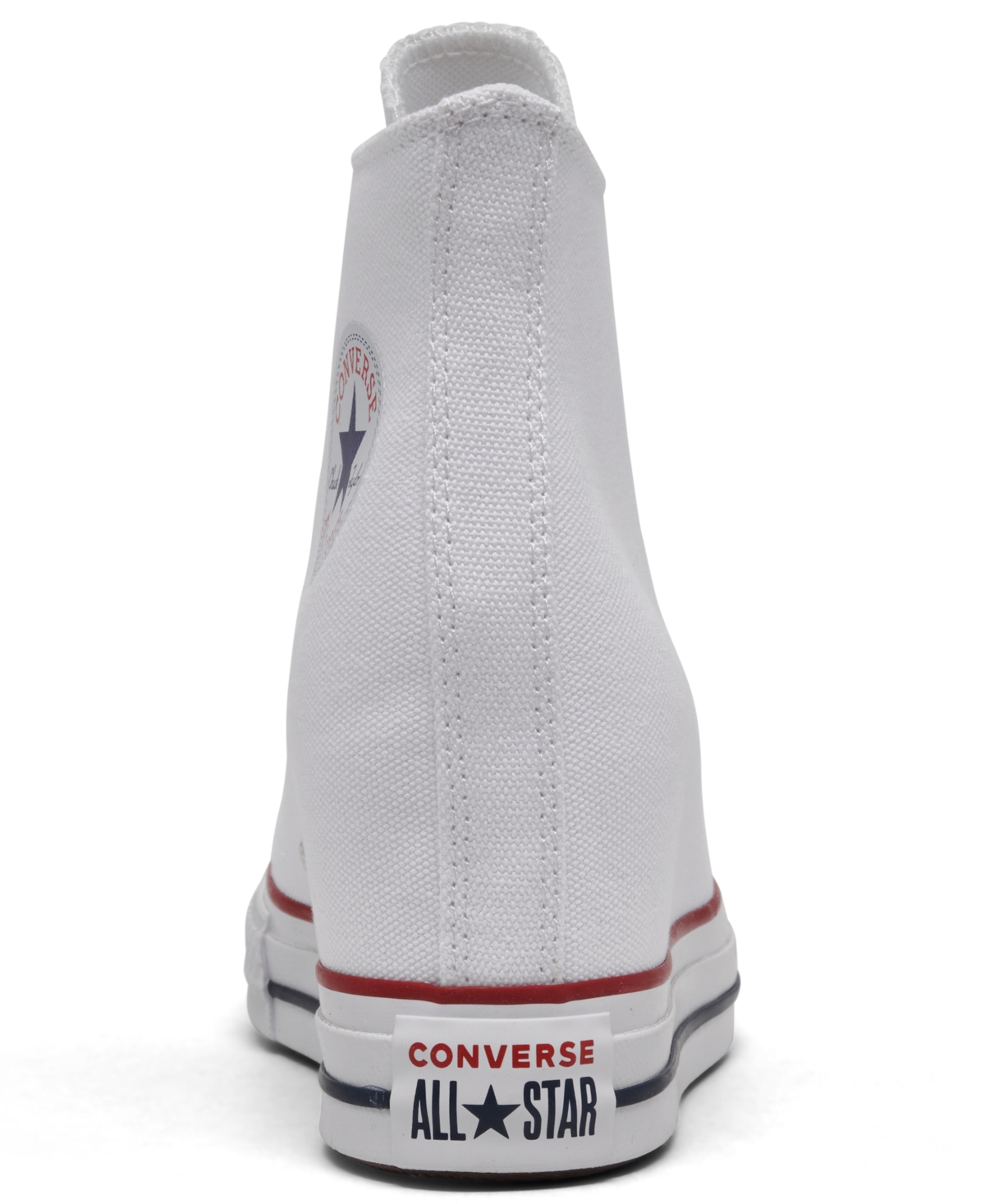 Converse Women's Chuck Taylor All Star Wedge Platform Casual Sneakers From Finish Line In White,red,navy