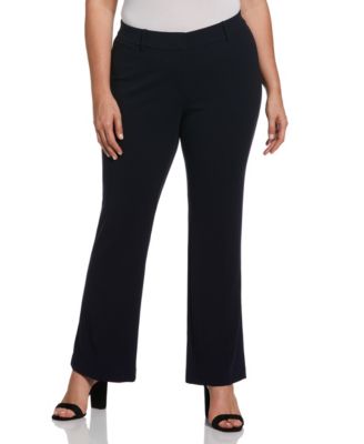 Plus Size Stretch Crepe Classic Fit Pants