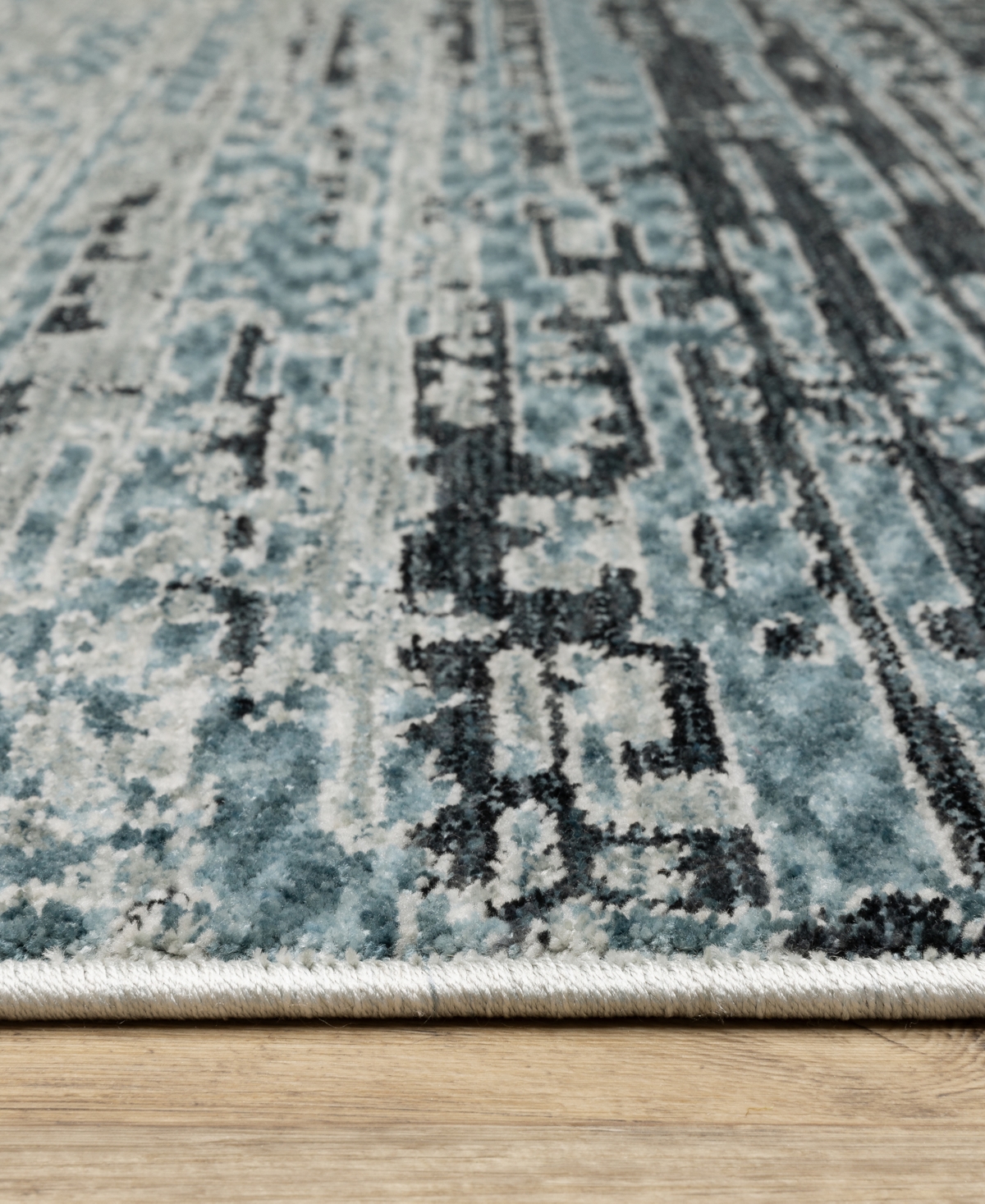 Oriental Weavers Echo Ech09 2'3"x7'6" Runner Area Rug In Blue