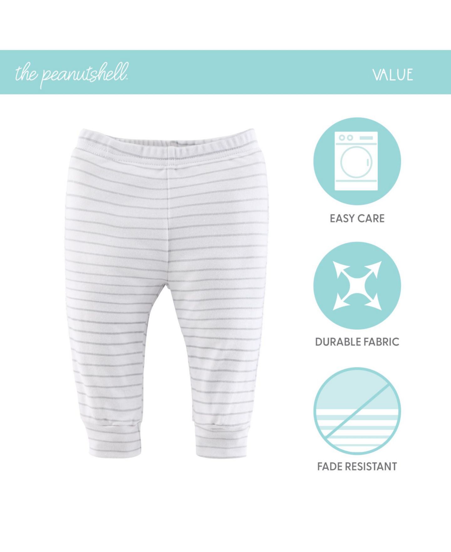 Брюки The Peanutshell Pants, 5-Pack, Blue Camo для мальчиков-малышей, цвет: Синий — фото 3
