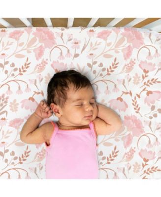 Whimsical Floral Microfiber 4 Pack Crib Sheets