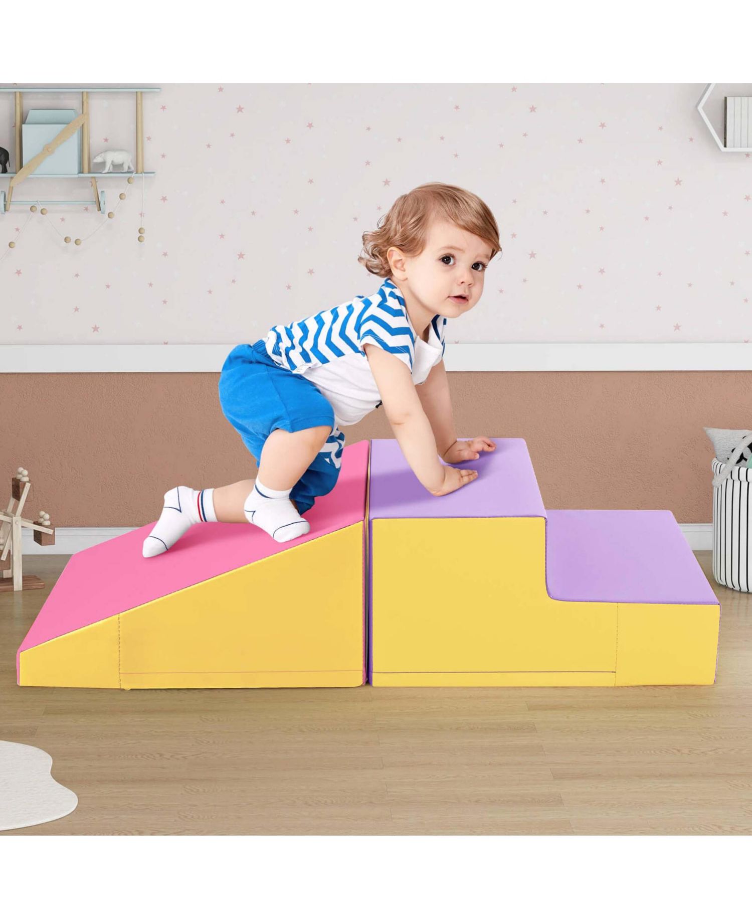 Step and Slide Climber for Infants and Toddlers Baby Foam Structure
