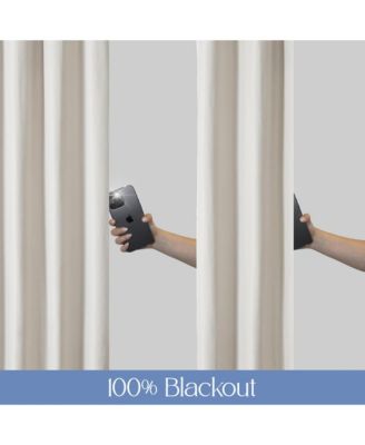 Soft Cotton Feel Twill Polyester Blackout Grommet Pair (2 panels), 52"×84"