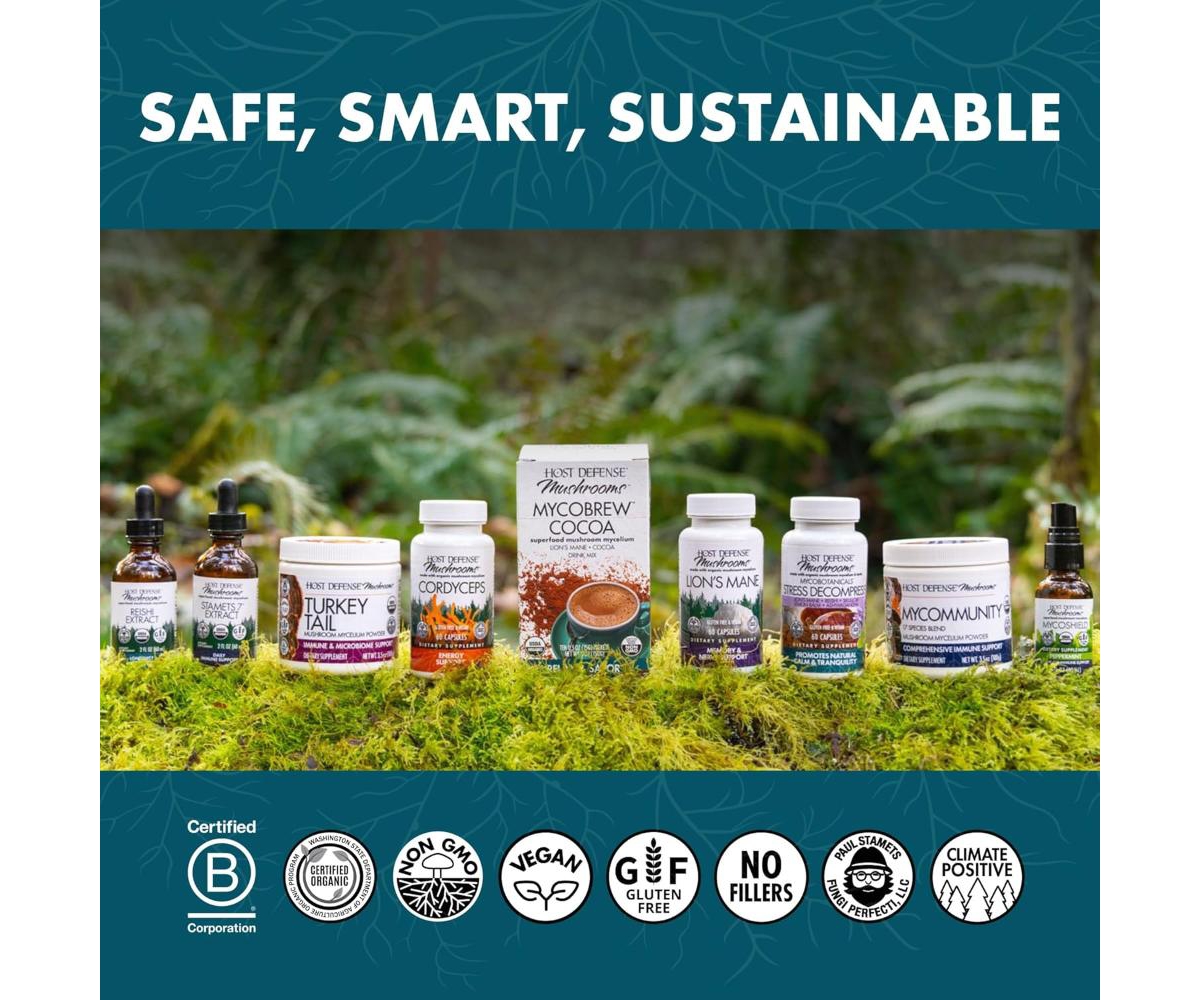 Host Defense Reishi Extract - Heart & Immune Health Support Supplement