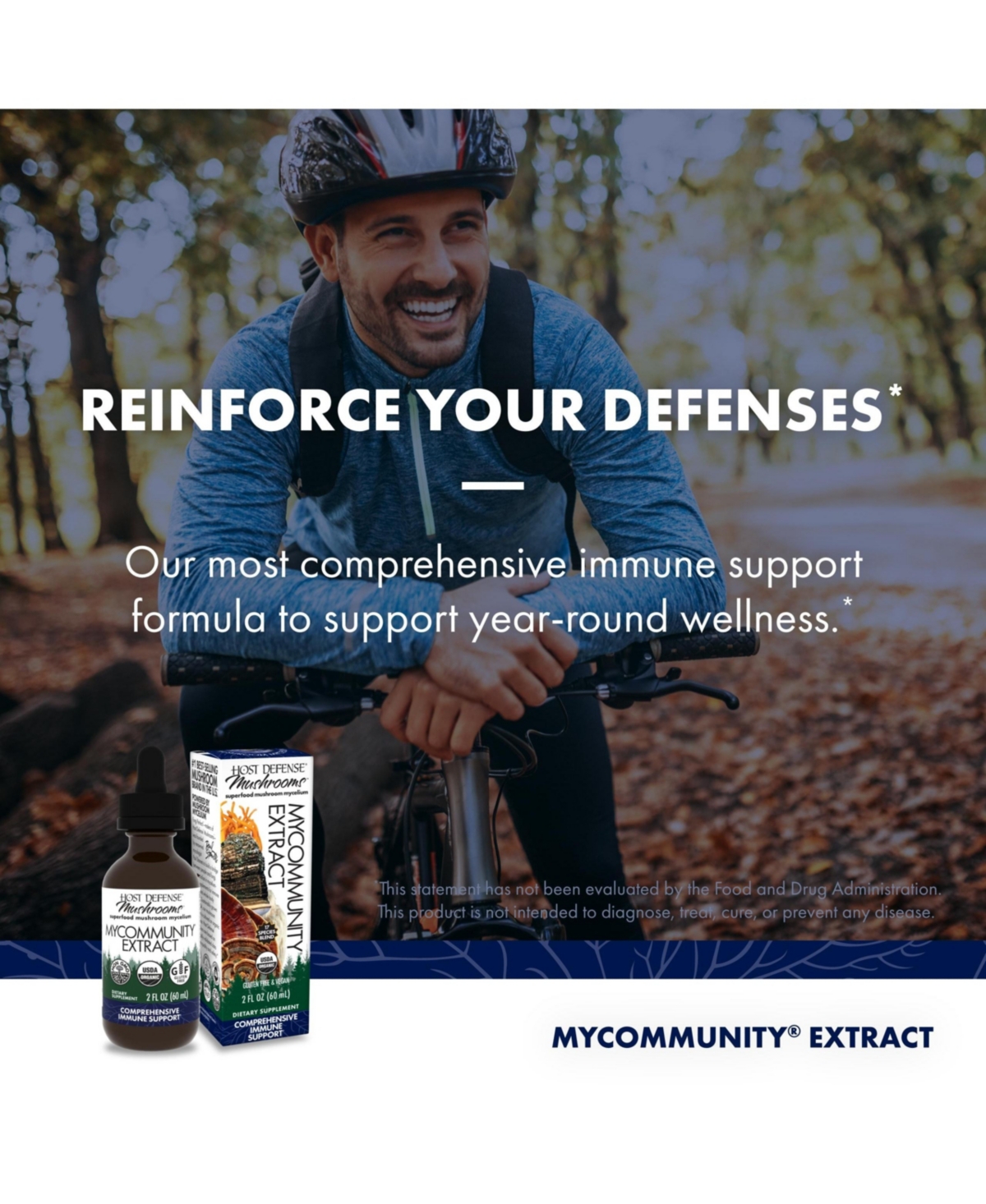 Host Defense MyCommunity Extract - 17 Species Blend Mushroom Supplement for Immune Support - Extract with Lion's Mane, Reishi. Chaga, Cordyceps, Turke