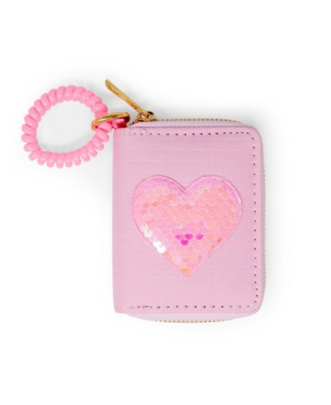 Детские Tiny Treats + Zomi Gems Girls Sequin Heart Spiral Strap Wallet, Pink