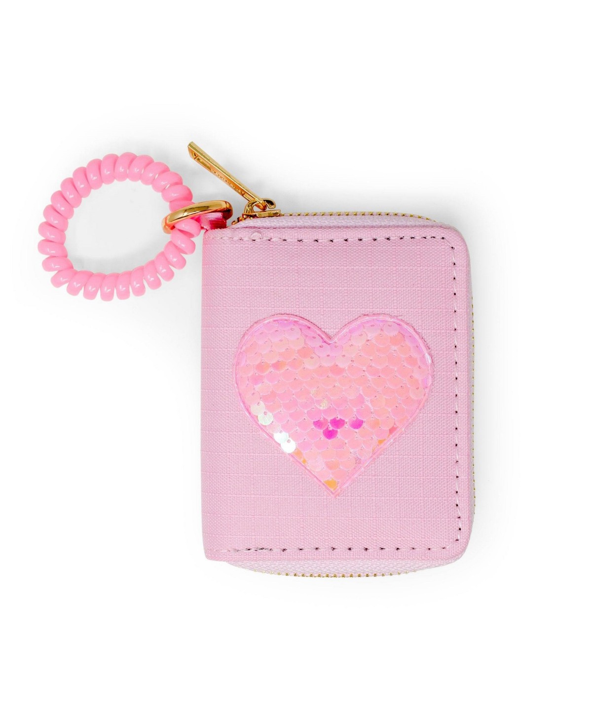 Детские Tiny Treats + Zomi Gems Girls Sequin Heart Spiral Strap Wallet, Pink — фото 1