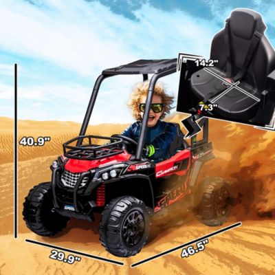 12V Kids UTV with Music, Lights, MP3/USB, Suspension,