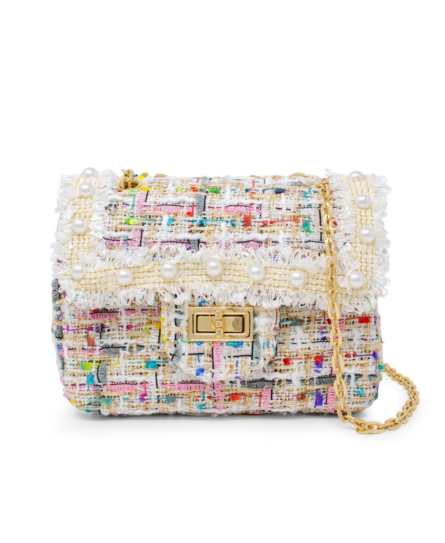 Сумка Tiny Treats + Zomi Gems Classic Tweed Handbag, White для девочек — фото 1