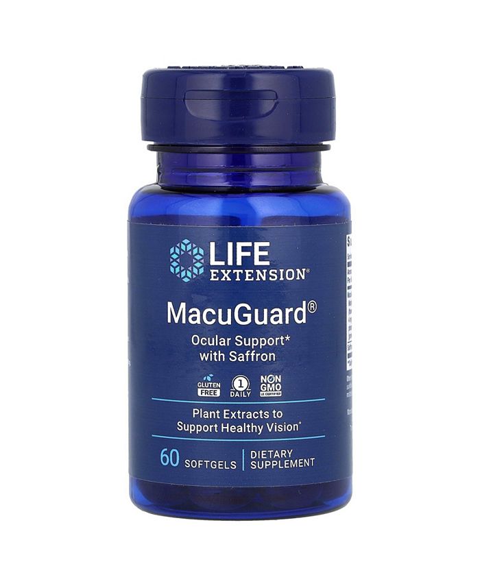 Life Extension MacuGuard Ocular Support with Saffron - 60 Softgels - 60 Count