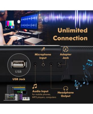 61-Key Portable Electronic Keyboard Piano with Stand and Stool