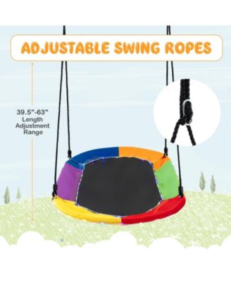 60 Inches Saucer Swing with LED Lights for Kids and Adults