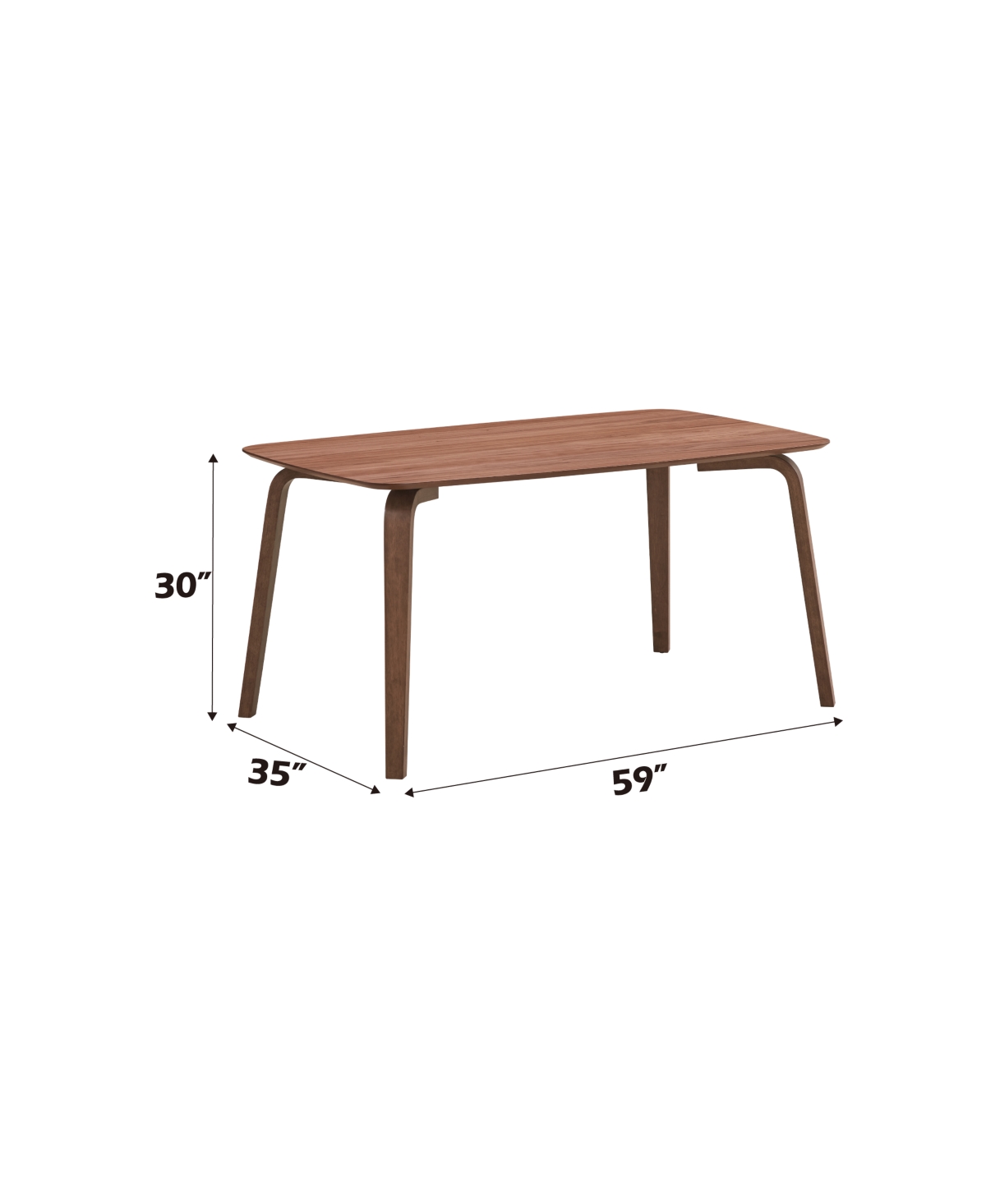 Streamdale Furniture Casson Dining Table,Finish - Walnut