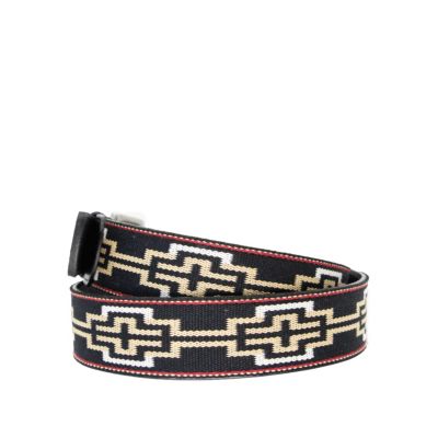 Men's Caballero Black Woven Belt Black