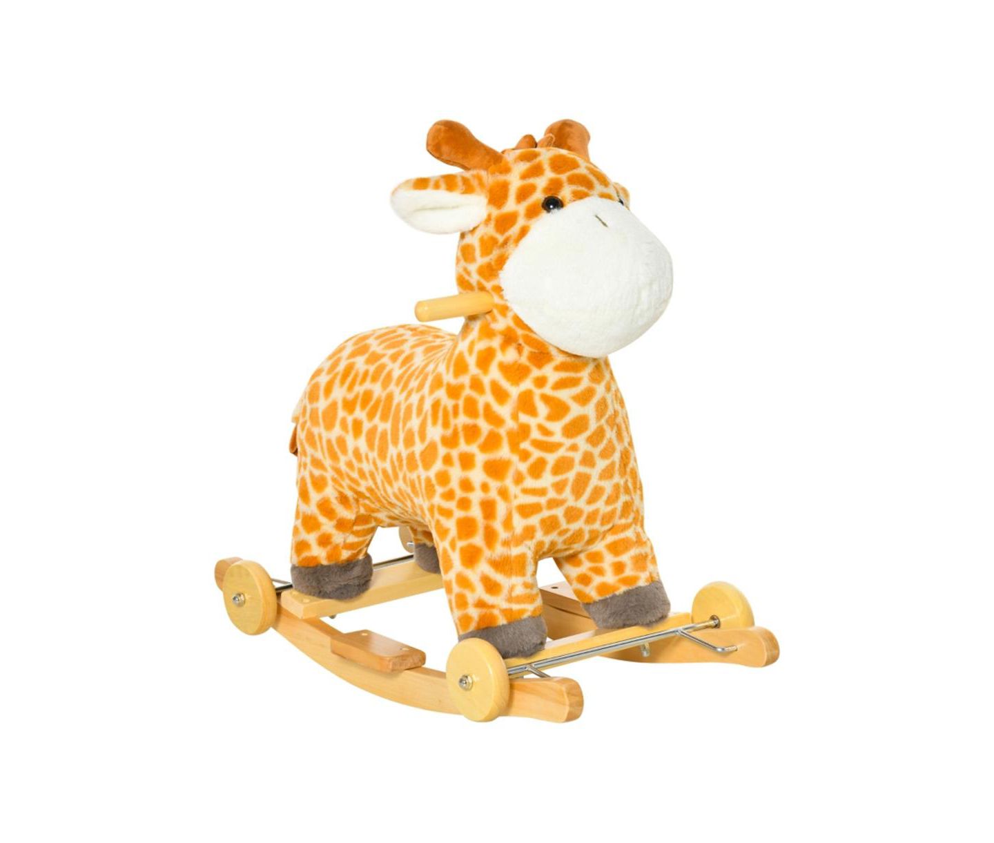 Детская игрушка Slickblue Durable Baby Rocking Horse for Children Aged 3 to 6 Years Safe and Fun Ride-On Toy, цвет: Жёлтый — фото 1
