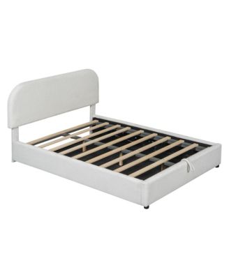 Streamdale Teddy Fleece Platform Bed with Hydraulic Storage