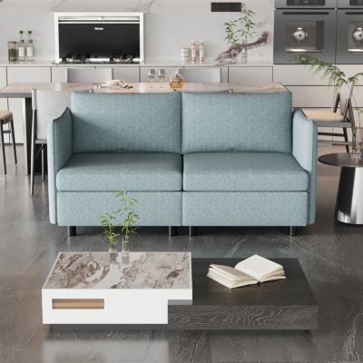 Modern Loveseat Couch with Storage