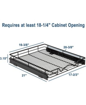 Black Pull Out Cabinet Organizer 17 x 21 In