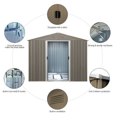 Sturdy Eco-Smart Shed with Vent Vents & Padlock Security