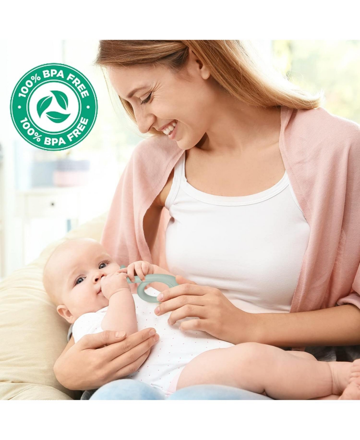 Sperric Baby Girls Baby Teething Toys, 100% Food-Grade Silicone Teethers Months Infant, Baby Teether Toys Months Bpa Free Baby Chew Toys for S