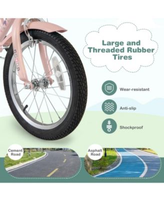 16-Inch Kids' Retro Bike with Adjustable Height and Basket for Ages 4-7