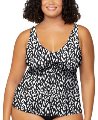 Island Escape - Plus Size Monterey Printed Tankini
