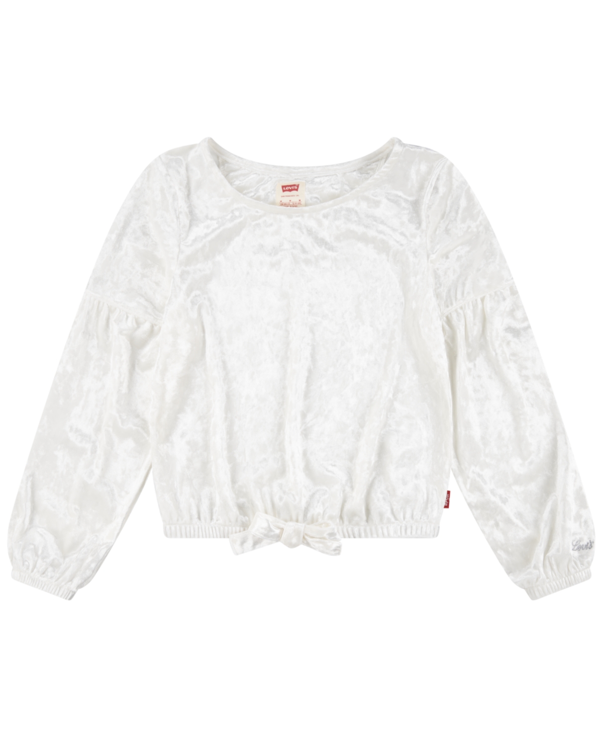 LEVI'S BIG GIRLS LONG SLEEVE CRUSHED VELOUR TOP 